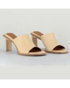 Mules en Cuir Melissa beiges