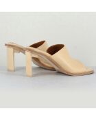 Mules en Cuir Melissa beiges