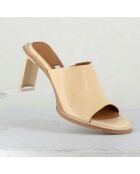 Mules en Cuir Melissa beiges