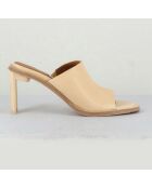 Mules en Cuir Melissa beiges