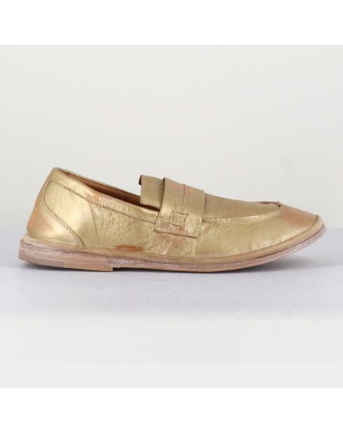Mocassins en Cuir dorés