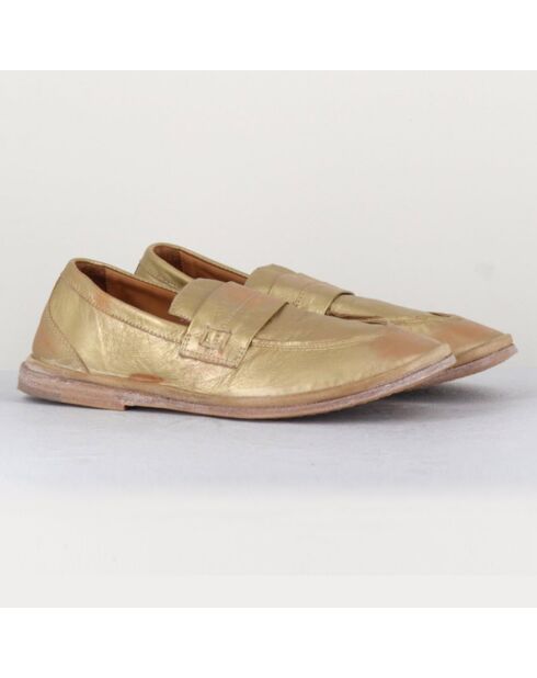 Mocassins en Cuir dorés