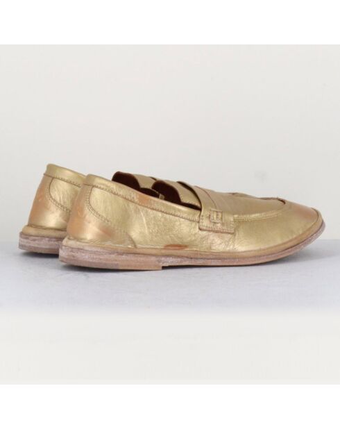 Mocassins en Cuir dorés