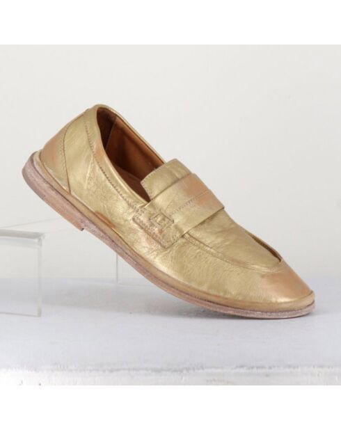 Mocassins en Cuir dorés