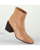 Boots en Cuir Gail nude - Talon 6.5 cm