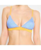 Haut de maillot de bain Nageuse bleu/jaune