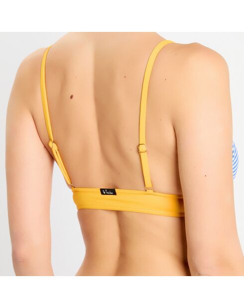Haut de maillot de bain Nageuse bleu/jaune