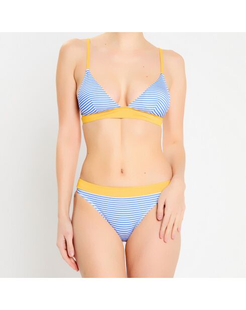 Haut de maillot de bain Nageuse bleu/jaune