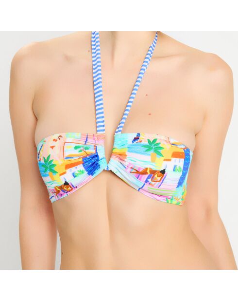 Haut de maillot de bain California multicolore