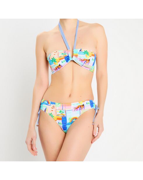 Haut de maillot de bain California multicolore