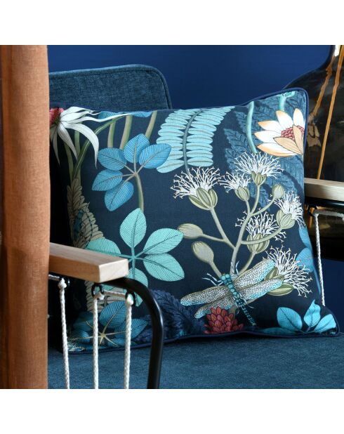 Coussin Libelula Aquitaine marine - 45x45 cm