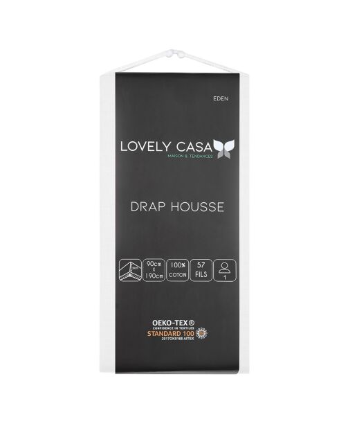 Drap housse Eden bonnet 30 cm blanc