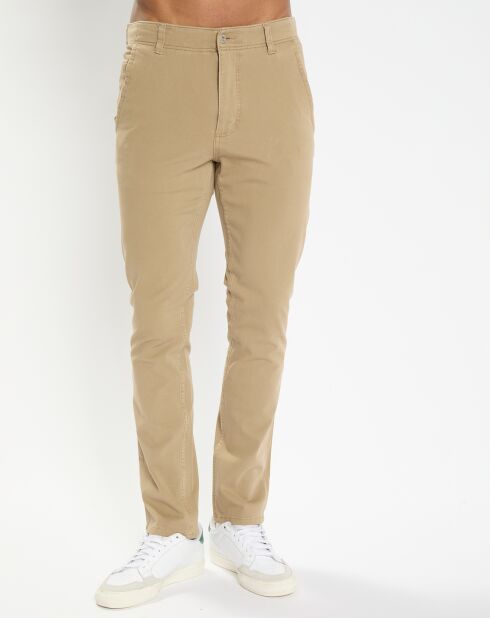 Smart Chino 360 Flex Alpha beige skinny broek