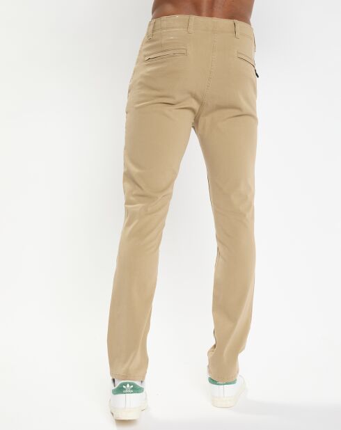 Smart Chino 360 Flex Alpha beige skinny broek