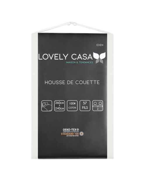 Housse de couette Eden ivoire