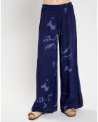 Pantalon satiné Luna bleu nuit