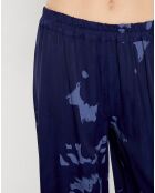 Pantalon satiné Luna bleu nuit
