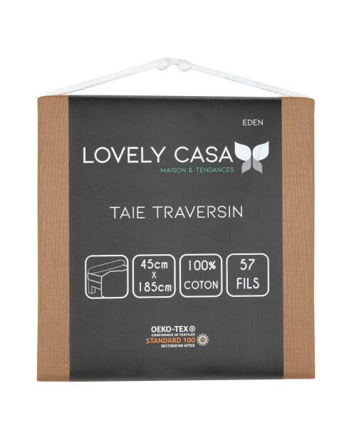 Taie de traversin Eden curry - 45x185 cm