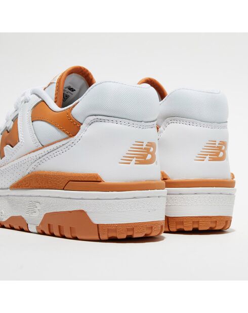 Baskets en Cuir & Textile 550 blanc/orange