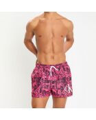 Short de Bain ck monogram-s rose/noir