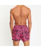 Short de Bain ck monogram-s rose/noir