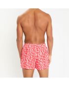 Short de Bain ck monogram-s rouge/blanc