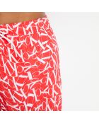 Short de Bain ck monogram-s rouge/blanc