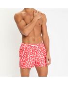 Short de Bain ck monogram-s rouge/blanc