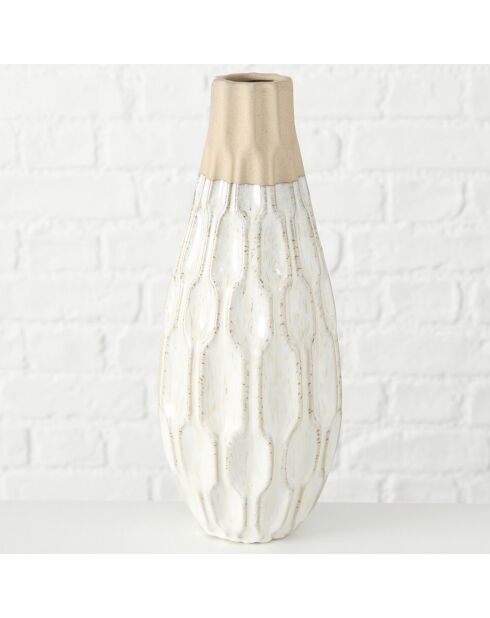 Vase Malia blanc - D.13x35 cm