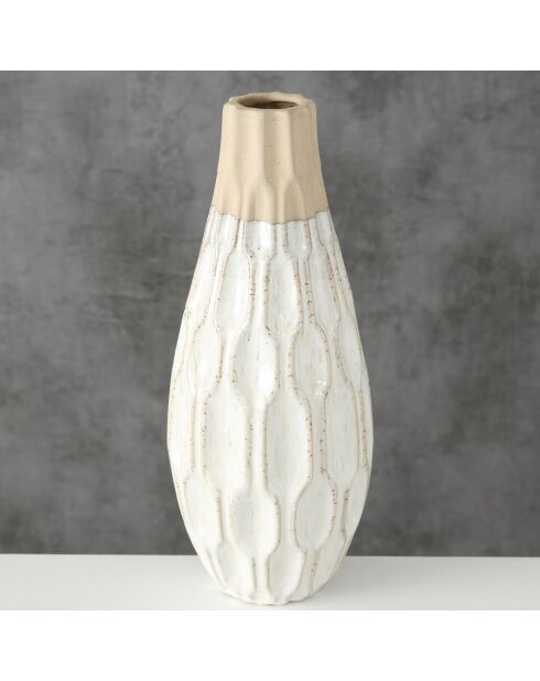 Vase Malia blanc - D.13x35 cm