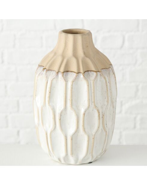 Vase Malia blanc - D.15xH.25 cm