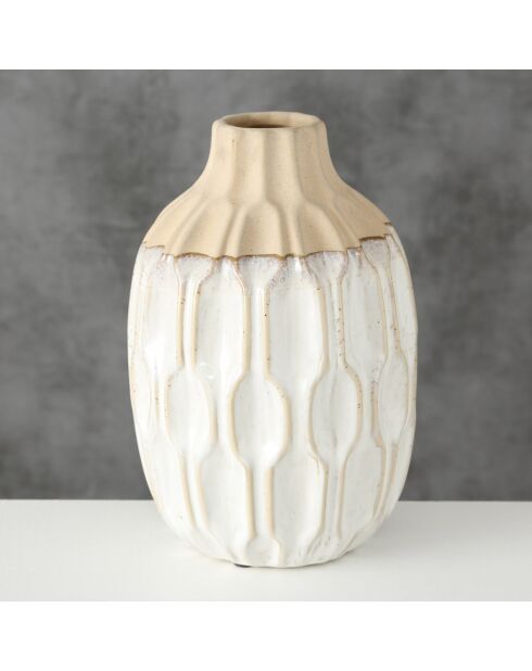 Vase Malia blanc - D.15xH.25 cm