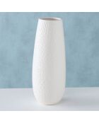 Vase Salina blanc - D.12xH.31 cm