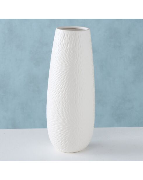 Vase Salina blanc - D.12xH.31 cm