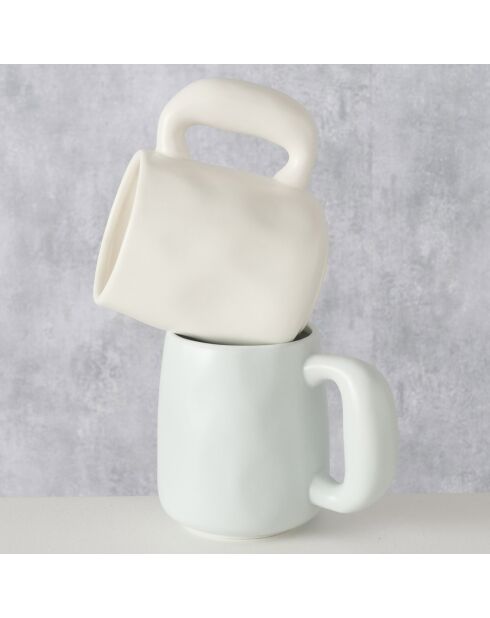 4 Tasses jumbo Marjane pastels - D.10xH.12 cm