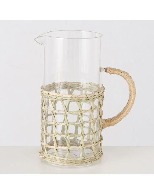 Carafe Santos transparente/beige - D.11xH.21 cm