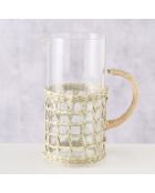 Carafe Santos transparente/beige - D.11xH.21 cm