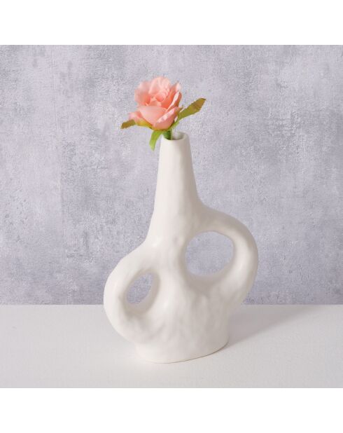 Vase Telony blanc - 20x7x28 cm