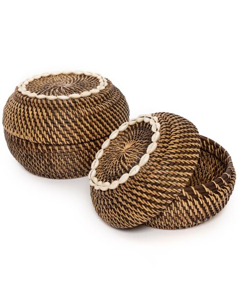 Panier Colonial Peek-a-Boo S marron - D.23xH.15 cm