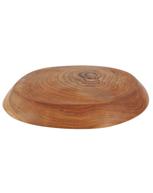 Assiette en teck naturelle - D.25.5 cm