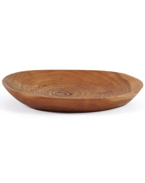 Assiette en teck naturelle - D.25.5 cm