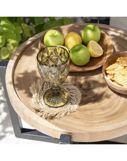 Assiette en teck naturelle - D.25.5 cm