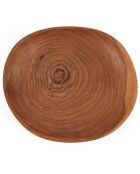 Assiette en teck naturelle - D.25.5 cm