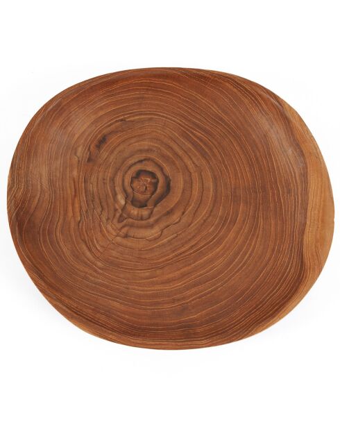 Assiette en teck naturelle - D.25.5 cm