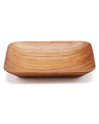 Plat en teck naturel - 13x9 cm