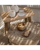 Plat en teck naturel - 13x9 cm