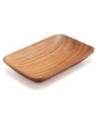 Plat en teck naturel - 13x9 cm