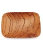 Plat en teck naturel - 13x9 cm