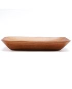 Plat en teck naturel - 13x9 cm