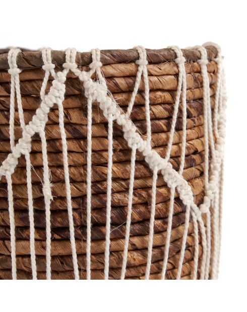 Macra-Mazing Basket Cesta marrón/blanca - D.17xH.19 cm